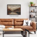 Jefuzh Rustic Lake Landscape Wall Art Moody Fall Scenery Poster Vintage Nature A... - Image 5