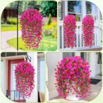 Dolicer 2 Packs Look Real Artificial Flowers for Outdoors, Fake Artificial Hangi... - Image 7
