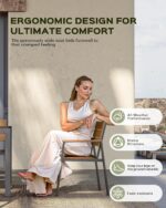 Vexwalx 7-Piece Outdoor Dining Set, Aluminum Dining Table Set for 6, Patio Table... - Image 4