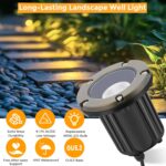 Gardencoin Brass Low Voltage Landscape Well Lights (5" Cover, 5.5" Tall), 12V LE... - Image 3