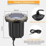 Gardencoin Brass Low Voltage Landscape Well Lights (5" Cover, 5.5" Tall), 12V LE... - Image 7