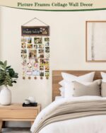 Bikoney Picture Frames Collage Photo Hanging Display Picture Board Wood Rustic F... - Image 3