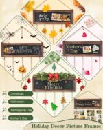 Bikoney Picture Frames Collage Photo Hanging Display Picture Board Wood Rustic F... - Image 4