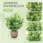Der Rose 4 Pack Mini Artificial Plants Indoor in Pots Mixed Fake Plants Greenery... - Image 4