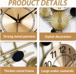 Large Wall Clocks for Living Room,Silent Non Ticking,Battery Operated Oversized ... - Image 3