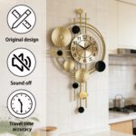 Large Wall Clocks for Living Room,Silent Non Ticking,Battery Operated Oversized ... - Image 4
