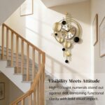 Large Wall Clocks for Living Room,Silent Non Ticking,Battery Operated Oversized ... - Image 8