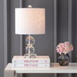 JONATHAN Y 17.5" Clear Crystal Table Lamp, Glam Double Sphere Mini Nightstand La... - Image 3