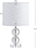 JONATHAN Y 17.5" Clear Crystal Table Lamp, Glam Double Sphere Mini Nightstand La... - Image 4