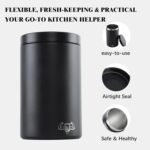 3-Piece Stainless Steel Food Canisters Set (27/47/84oz) | Airtight Metal Kitchen... - Image 5