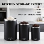 3-Piece Stainless Steel Food Canisters Set (27/47/84oz) | Airtight Metal Kitchen... - Image 6