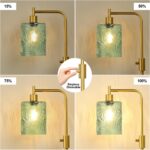 【Upgraded】 Dimmable Glass Floor Lamp for Living Room, Modern Gold Standing Lamp ... - Image 6