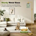 【Upgraded】 Dimmable Glass Floor Lamp for Living Room, Modern Gold Standing Lamp ... - Image 9