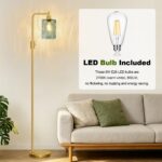 【Upgraded】 Dimmable Glass Floor Lamp for Living Room, Modern Gold Standing Lamp ... - Image 10