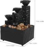 PRETYZOOM Portable Water Fountain Indoor Tabletop Water Feature with USB Cable a... - Image 3