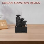 PRETYZOOM Portable Water Fountain Indoor Tabletop Water Feature with USB Cable a... - Image 4