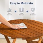 Best Choice Products 3-Piece Acacia Wood Bistro Set, Folding Patio Furniture for... - Image 6