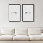Large Framed Abstract Canvas Wall Art, 2 Piece Modern Prints Paintings Artwork f... - Image 4