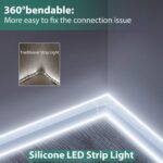 Lamomo White Led Strip Lights, 16.4ft/5m Neon Light Strip, 12V Flex Waterproof N... - Image 8