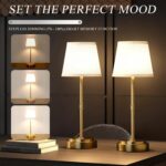 Rechargeable Cordless Table Lamp Gold - 1 Pack Brass 7500mAh Battery Operated La... - Image 7