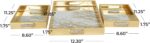 Deco 79 Plastic Geometric Living Room Decor Tray Mirrored Ottoman Tray, Set of 3... - Image 5