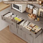 HOSTACK 75.4" Tall Kitchen Pantry Cabinet with Charging Station, Modern White Ki... - Image 6