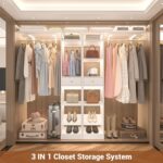 Unikito 58" W - 90" W Closet System, Large Walk in Closet Organizer with 3 Hangi... - Image 6
