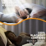 YoungsTex Linen Blackout Curtains 63 Inch Length for Bedroom, Room Darkening Win... - Image 3