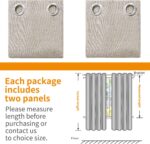 YoungsTex Linen Blackout Curtains 63 Inch Length for Bedroom, Room Darkening Win... - Image 5