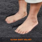 Grey 4x6 Area Rug, Bedside Rug for Living Room Bedroom, Non-Slip Fluffy Fuzzy Sh... - Image 4
