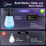 Outdoor String Lights 96ft(2×48ft), Patio Lights with 30 Dimmable LED Bulbs, RGB... - Image 6