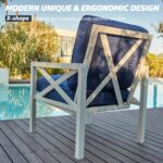 NATURAL EXPRESSIONS Outdoor Patio Furniture 4 Pieces Set, Modern Patio Conversat... - Image 5