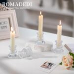 Romadedi Glass Candle Holder for Candlestick - 20 Pcs Clear Small Tapered Candle... - Image 3