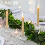 Romadedi Glass Candle Holder for Candlestick - 20 Pcs Clear Small Tapered Candle... - Image 4