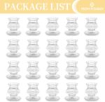 Romadedi Glass Candle Holder for Candlestick - 20 Pcs Clear Small Tapered Candle... - Image 5