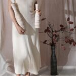 ALMA 13" Tall White Ceramic Vase for Table Centerpiece,Small Flower Vase for Ros... - Image 7