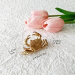 2pcs Gold Crab Figurine Home Decor, Solid Metal Centerpiece Decoration, Mini Cra... - Image 3