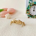 2pcs Gold Crab Figurine Home Decor, Solid Metal Centerpiece Decoration, Mini Cra... - Image 6