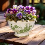Dosayes Vintage Ice Crackle Grazd Ceramic Flower Pot with Drainage Holes, 4.33 I... - Image 8