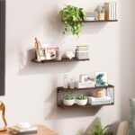 Fixwal Bathroom Floating Shelves Over Toilet, 15.8in Farmhouse Rustic Wood Shelv... - Image 5