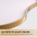 WEER Irregular Wall Mirror, 26x46 inch Gold Asymmetrical Wall Mounted Mirrors De... - Image 4