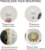 Luxury Large Peacock Wall Clock 23.7 inch Non-Ticking Silent Crystal Creative Pe... - Image 6