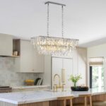 Modern Chrome Rectangle Crystal Chandelier: 2-Tier 31.5" Contemporary Rectangula... - Image 8