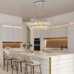 Modern Chrome Rectangle Crystal Chandelier: 2-Tier 31.5" Contemporary Rectangula... - Image 9