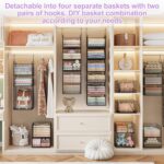 6 Tier Hanging Closet Organizers and Storage Stackable Hanging Closet Shelves wi... - Image 6