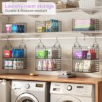 6 Tier Hanging Closet Organizers and Storage Stackable Hanging Closet Shelves wi... - Image 7