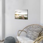 Sea Whisper Lake Sunset Canvas Wall Art: Boat Picture Nature Landscape Prints La... - Image 6