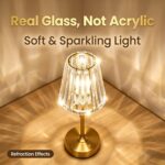 Gold Cordless Table Lamp, Rechargeable Battery Operated Lamp with 5200mAh & Step... - Image 3