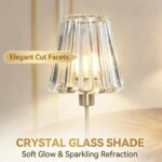 Gold Cordless Table Lamp, Rechargeable Battery Operated Lamp with 5200mAh & Step... - Image 4