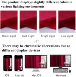 StangH Theater Red Velvet Curtain Valances with Luxury Beads for Bedroom, Rod Po... - Image 5